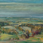 ŠATRIJOS TOLUMOS 2025 m. Medžio lenta, drobė, aliejus, išmatavimai 57-167 cm.